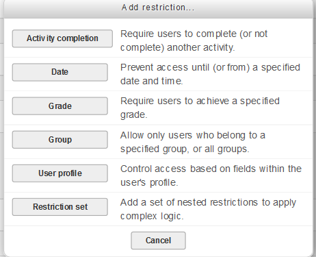 Pengaturan Restrict Access