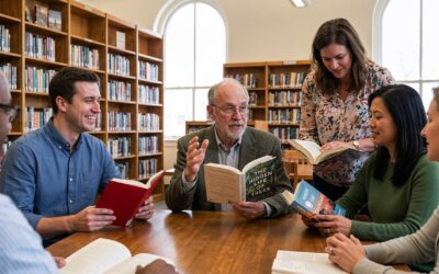 library, books, discussion, learning, education, group, reading, academic, literature, scholars, community, knowledge, shelves, research, interaction, classic, table, study, people, interest, ai generated-10171008.jpg